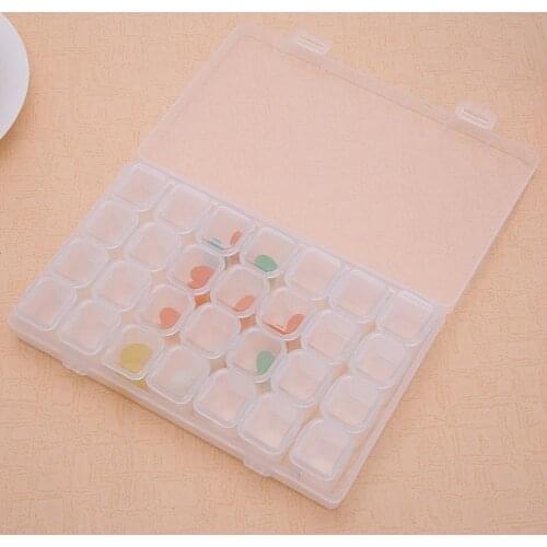 Clear Plastic Empty Storage Box Nail Art Tools Jewelry Beads Display Storage Case Organizer Holder Empty Nail Art Paint box