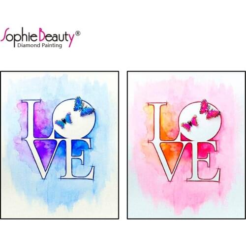 Sophie Beauty New Diy Diamond Painting Cross Stitch Handcraft Embroidery Beauty butterfly Arts Needlework Love Home Mosaic Kit