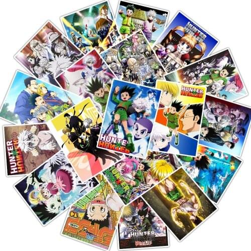 24Pcs Hunter x Hunter Adventure Pvc Waterproof Sticker For Luggage Wall Car Laptop Bicycle Motorcycle Notebook Toys Stickers