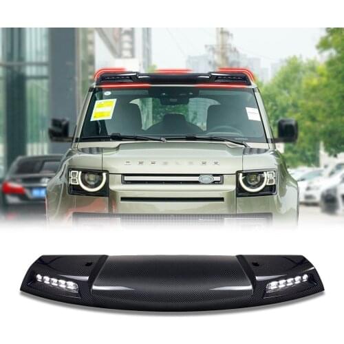 Real carbon fiber Top Light Luggage Rack Off-road Adventure Light for Land Rover Defender 2020 2021 roof light bar pod