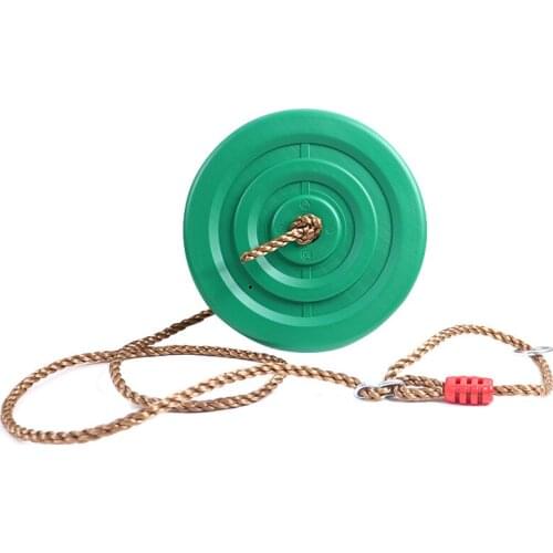 Green Yellow Kids Swing Round Rope Swings Outdoor Children Swing Disc Toy Seat Playground Hanging Garden Swings