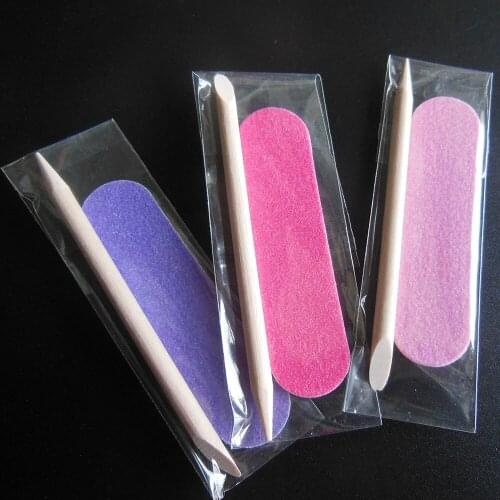 150 pcs mixed colour manicure set pedicure kit disposable hotel nail file nail art tool wood nail file cuticle wood stick