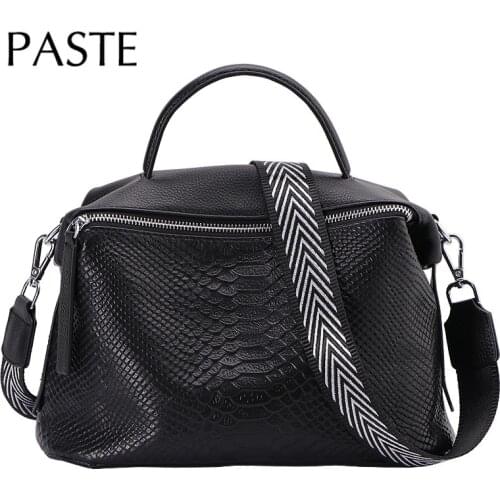 2019 Chic Retro Bags Crocodile Pattern Cowhide Leather Handbags Women Famous Brands Female Shoulder Bag Big Messenger Bag