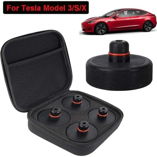 4Pcs New Jack Adapter Rubber With Storage Case Bag Box Tool Lifting Safe Raise Heavy Duty For Tesla Model 3 Model S Model X