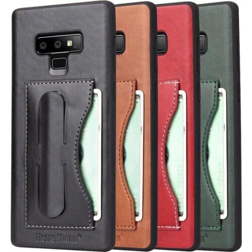 Genuine Leather Back Cover for Samsung Galaxy Note 8 9 10 20 Ultra Case with Card Slots Fundas +Gift Free Screen Protector Coque