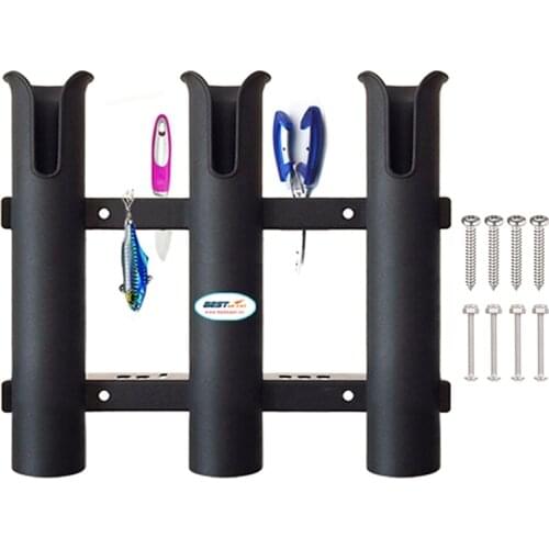 BSET MATEL Marine Fishing Rod pod Holder ABS Fishing Pole Racks Fishing Rod Stand-Off Tube Rod Pole Holder Lure Pliers Storage