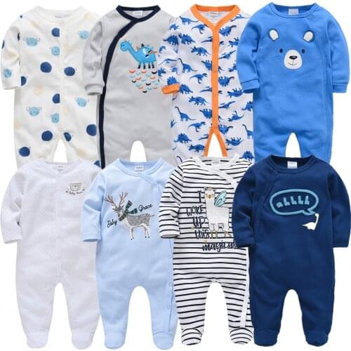 Newborn Baby Boy Rompers Cartoon Infant Girl Jumpsuit Roupas Bebe De Cotton Newborn Body Suit Baby Pajama Kids Cartoon Jumpsuits