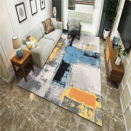 Nordic Minimalist Coffee Table Living Room Carpet Printed Large Carpet Children Crawling Mat