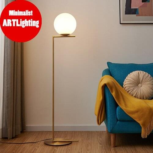 Minimalist Nordic Modern Brushed Gold LED Corner Floor Lamp Standing Lamp For Living Room Beauty Salon standing lamp Floor Light