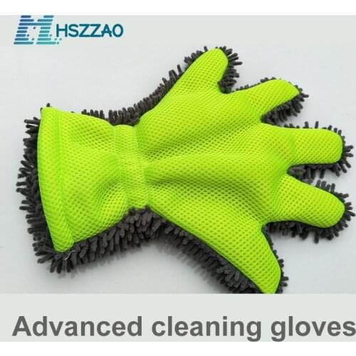 2 Pcs Ultra-Luxury Microfiber Car Wash Gloves Car Cleaning Tool Home use Multi-function Cleaning Brush Detailing