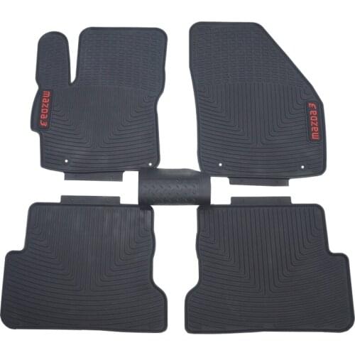 Custom Car Floor Mats for 2008-2013 Year Mazda 3 No Odor Front and Rear Carpets Waterproof Rubber