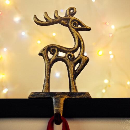 Christmas deer snowflakes snowman Wreather Hanger Xmas Gift Party Fireplace Holder Hooks Home Santa Snowflake Hangers Decoration