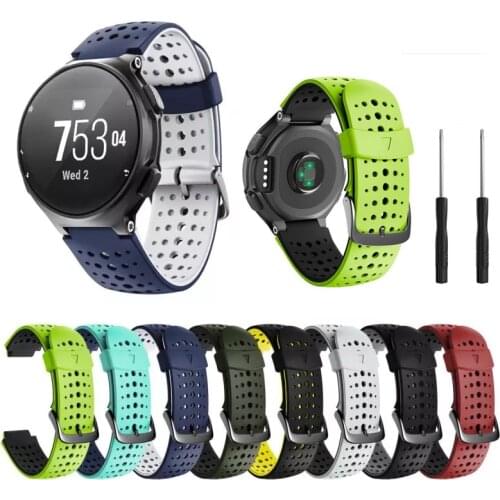 Silicone Replacement Watch Strap Wrist band Strap for Garmin Forerunner 230 235 220 620 630 735 XT Smart Watch Smart Accessories