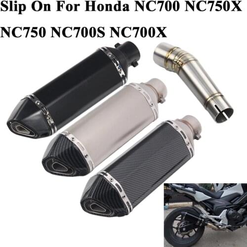 Slip On For Honda NC700 NC700X NC750 NC750X NC700S Motorcycle Exhaust Pipe Escape Modified Muffler DB Killer Middle Link Pipe