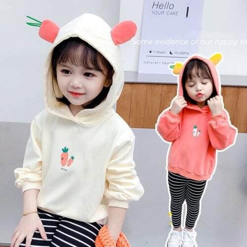 Girls' Sweatshirts Babys Kids Jacket 2021 Spring Autumn Top Toddler Pullover Beach Long Sleeve Outdoor Cotton Childrens Clothi