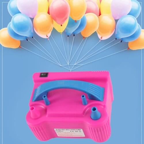 220V Electric Balloon Inflator Pump AC Plug Double Hole Nozzle Air Compressor Inflatable Electric Balloon Pump Air Blower