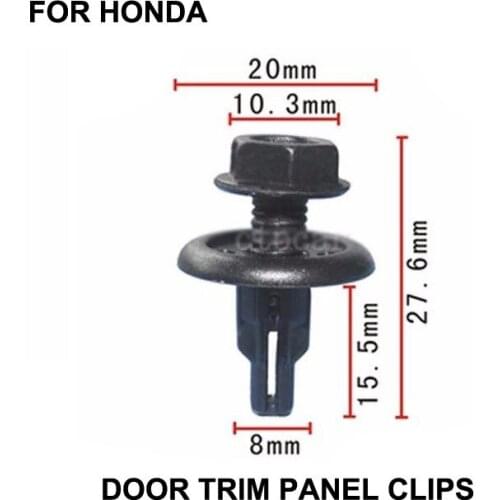 X10pcs OEM Fastener Push-Type Splash Shield Retainer Clip For Honda Accord/CR-V/Civic / Integra 91516-SK7-013