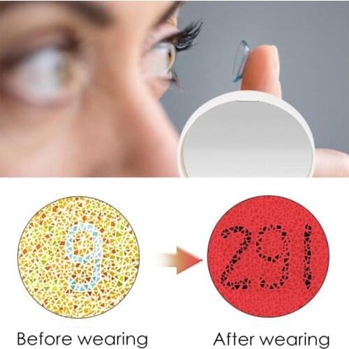 Color-blindness Glasses Lnvisible Red Green Color Blind Glasses Women Men Colorblind Invisible Driver License Look Picture Test