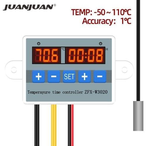 ZFX-W3020 Temperature Time Controller Thermostat Control Controller Thermoregulator Timer Control Module 12V/24V/220V 20%off