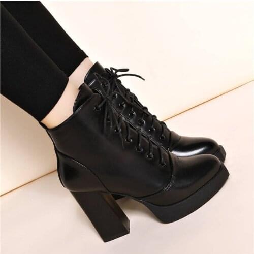 New Autumn Winter Stiletto Thin High Heels Pointed Toe Leather Classic Style Sexy Ankle Womens Boots All-match Feminina Shoes