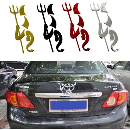 1PCS 3D Stereo Little Devil Car Sticker Personalized Car Stickers Waterproof Decor For Various Logo Toyota VW Lada Benz BMW