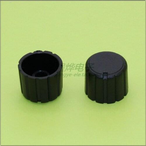 10 pieces 20*16MM black plastic knob potentiometer knob speed control knob flower shaft inner hole 6MM