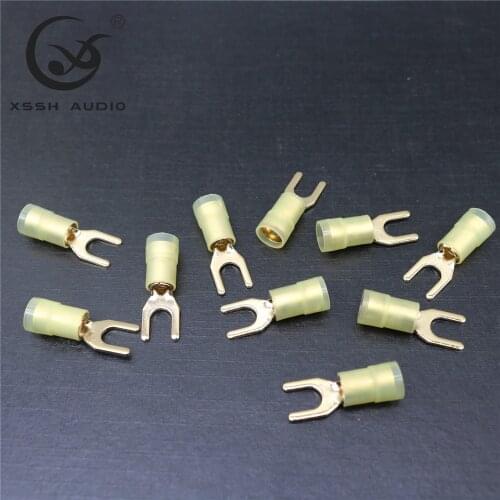 10pcs JGY XSSH Audio socket HIFI -196 degree freezing treatment OFC copper Speaker Phono Cable Ground wire connector plugs