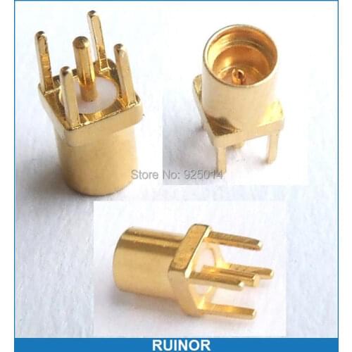 100PCS 5 Pin MMCX jack Female socket Coaxial Connector Straight connector