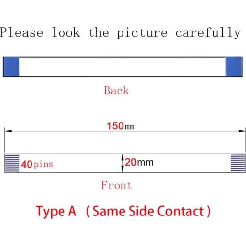 15cm 2cm 40pins TypeA New Flex cable AWM E118077 or E129545 or Other 2896 80c vw-1 Same Side contact