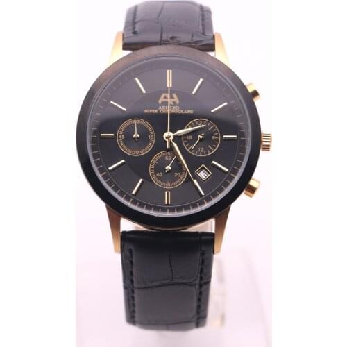 2021 fashion leisure high quality mens classic belt gold wristwatch