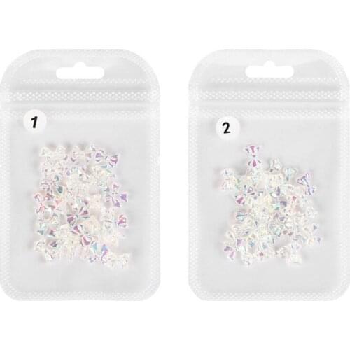 30pcs 3D Resin Bow Nail Decoration Butterfly Bowknot Nails Charms Art Designs DIY Colorful for Women Girls