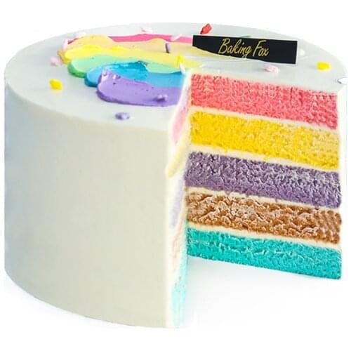 4PCS Round Shaped Silicone Cake Mold Rainbow Cake Baking Form Pan Chiffon Cake Decorating Tool