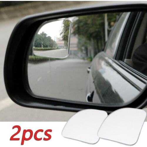 2pcs Frameless Fan-shaped Car Blind Spot Mirror 360 Degree Adjustable Wide Angle Auto Parking Auxiliary Rear View Mirror
