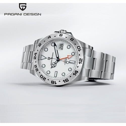 2021 New Pagani Design Mens Explorer Series GMT Automatic Mechanical Watches Sapphire Stainless Steel Sports Watch Reloj Hombre