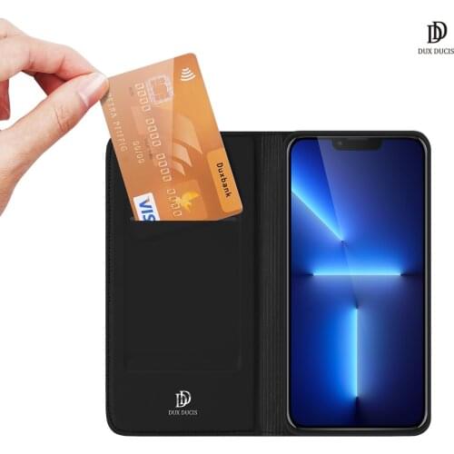 Funda For iPhone 13 Pro Max Case Skin Pro Flip Wallet Leather Case for iPhone 13 Pro Max Cover with Card Slot Magnetic Closure