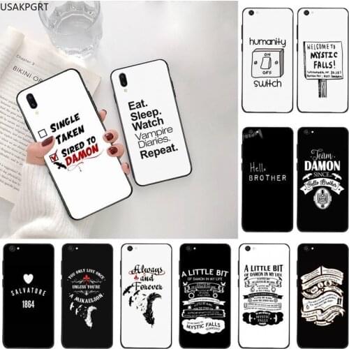 USAKPGRT The Vampire Diaries Quotes Art Coque Shell Phone Case For Vivo Y91c Y17 Y51 Y67 Y55 Y7s Y81S Y19 V17 vivos5