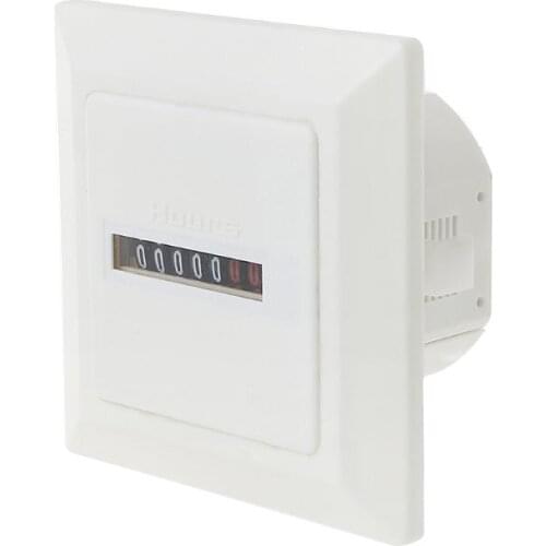 HM-1 Timer Square Counter Digital 0-99999.9 Hour Meter Hourmeter Gauge 0.3W AC220-240V / 50Hz AC Dropship