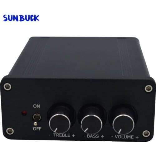 Sunbuck 24V power supply Mini Home Desktop Audio Class D HIFI Amplifier 50W 2.0 TPA3116 LM1036 Digital Amplifier
