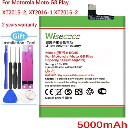 KG40 NEW Battery For Motorola Moto G8 Play XT2015-2, XT2016-1 XT2016-2 Phone High Quality Battery