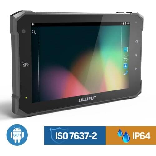 LILLIPUT PC-7146 IPS 7" In-cab Android Rugged Tablet PC IP64 Waterproof Quad Core 1.1GHz 1GB RAM Wi-Fi Bluetooth 4G GPS ACC GPIO