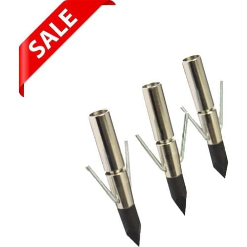 3X 325 Grain Archery Bowfishing Arrowheads Broadheads Fishing Points Hunting Tips Stainless Steel For 8mm Shaft Arrow Head Hunt