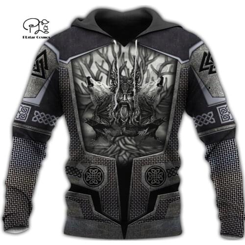 PLstar Cosmos Viking Warrior Tattoo Armor New Fashion Tracksuit Funny 3DPrint Pullover Unisex Zip/Hoodies/Sweatshirts/Jacket S15