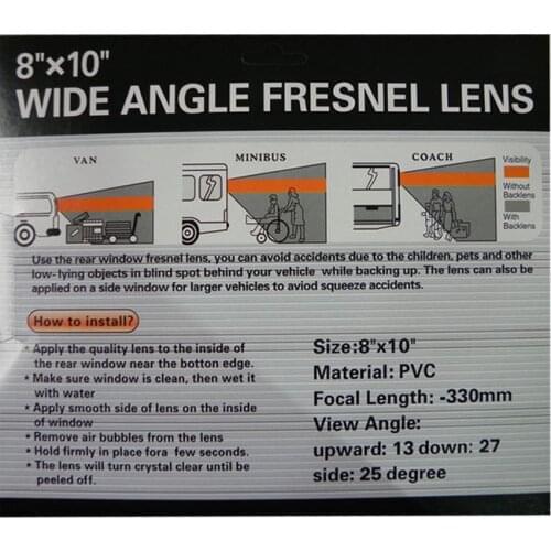New Wide Angle Fresnel Lens Car Parking Reversing Sticker Useful Enlarge View D0UC