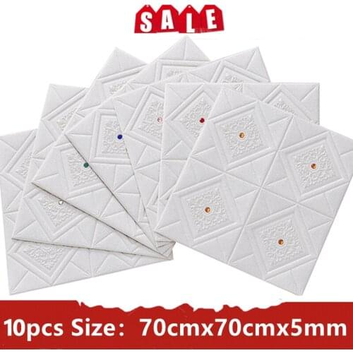 10PCS Wallpaper 3D Self-Adhesive Panels Home Decor 3D Wall Panels Decors For Room 3D Wall Stickers Home Decora