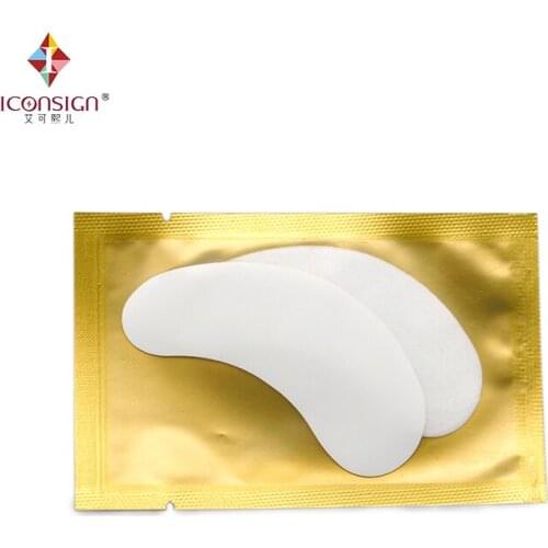 200 pairs/box eyelash extension eye pads Lint free eye gel patches gold bag Eye Sticker patch for eye