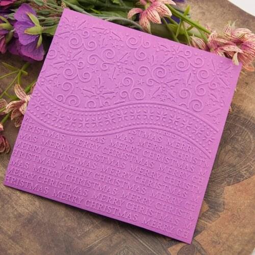 Plastic Embossing Folder Template For DIY Scrapbook Photo Album Card Christmas E56C