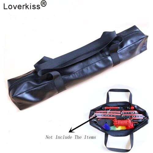 Loverkiss Sex Products Adult Toys Black Pu Storage Bag Adult Games Large Capacity Fetish Bdsm Sex Toys Bag for Couples Foreplay