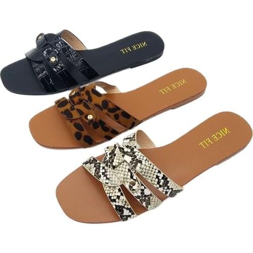 Summer Slides Women Comfy Flat Sandals Fashion Gladiator Slippers Ladies Open Toe Outdoor Beach Garden Mules Zapatos Feminina