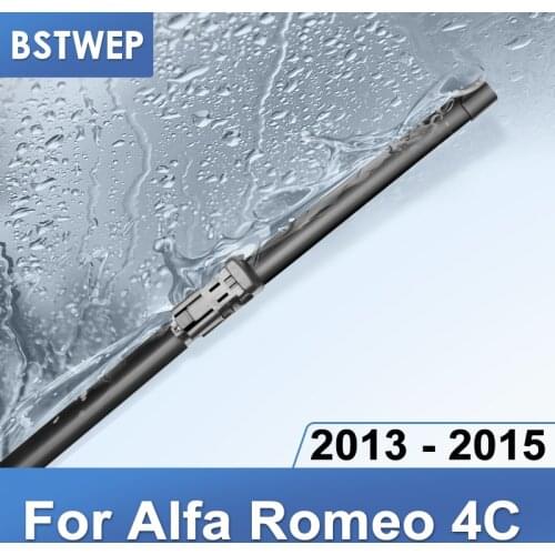 BSTWEP Wiper Blades for Alfa Romeo 4C Fit Push Button Arm 2013 2014 2015