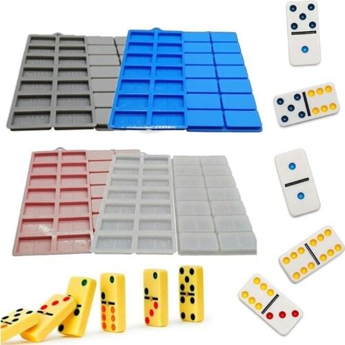 Resin Molds Domino Silicone Domino Game Molds 28 Cavities Personalized Dominoes Chocolate Candy Baking Fondant DIY Molds